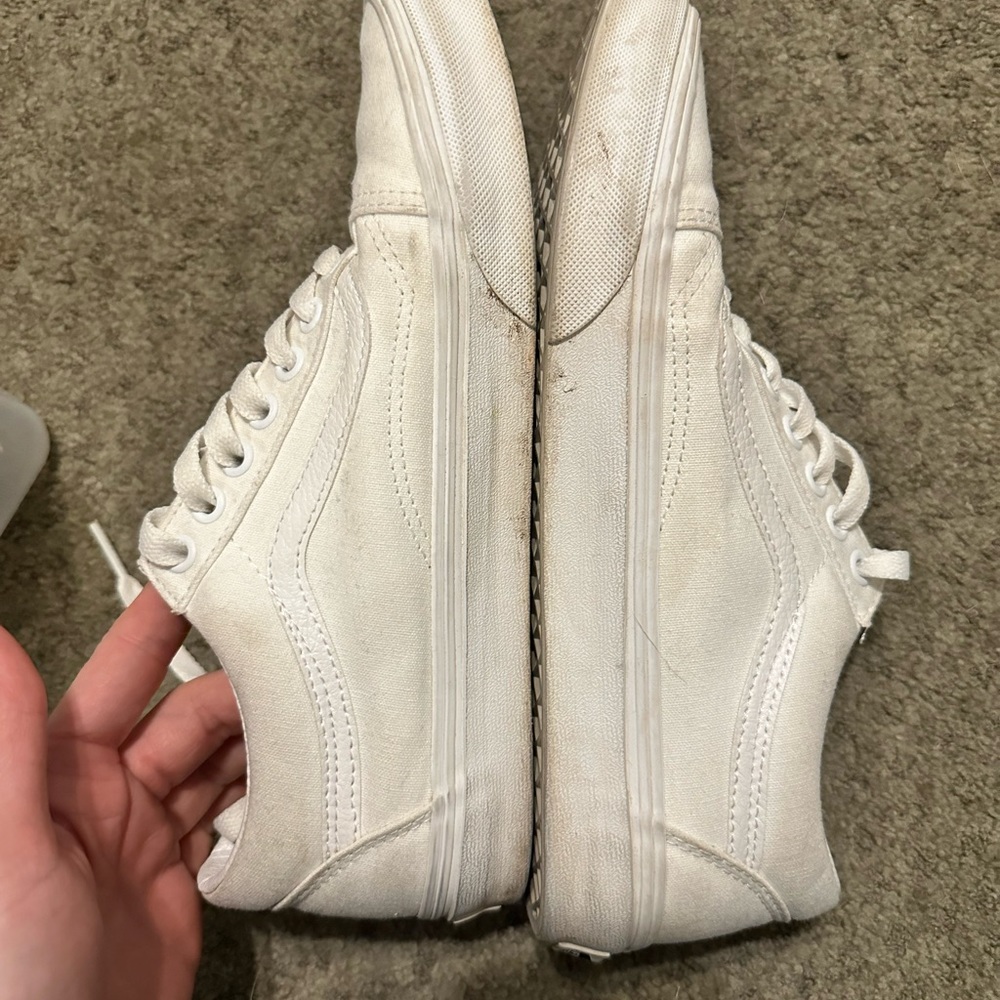 Vans Canvas Old Skool True White Shoes Size